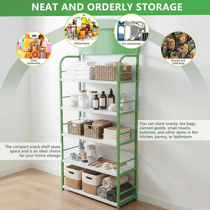 5 Tier Supermarket Large Sample Display Shelf with Signboard Metal Retail Candy Display Rack for Kitchen Office and Convenience Store
