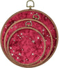 3-Pack Corduroy Pin Display Board - Vintage Style, Enamel Pin & Brooch Collection Holder, Velvet-Lined, Ideal for Earrings, Necklaces & Jewelry Storage Case (Red)
