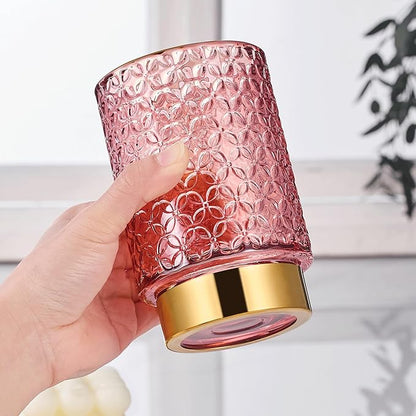 Makeup Brush Holder Organizer,Toothbrush Holders,Desk Pen Pencil Holder,Multifunctional Vintage Glass Brush Cup（A44-4-US）