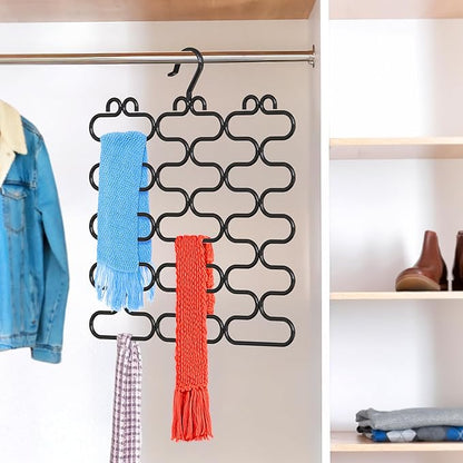 Deco Brothers Scarf Hanger for Closet, 23 Loop, Black