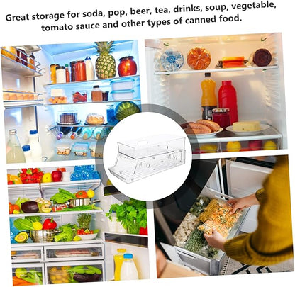 Fridge Organizer Drink Can Rack Beverage Fridge Dispenser Canned Organizers Storage Holder