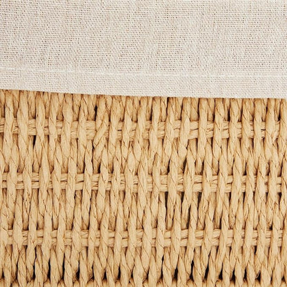Juvale Wicker Storage Bins with Lids and Insert - Set of 2, 10 x 10 x 7 in & 8 x 8 x 6 in, Brown - Rectangular Lined Baskets with Lids & Insert for Organization