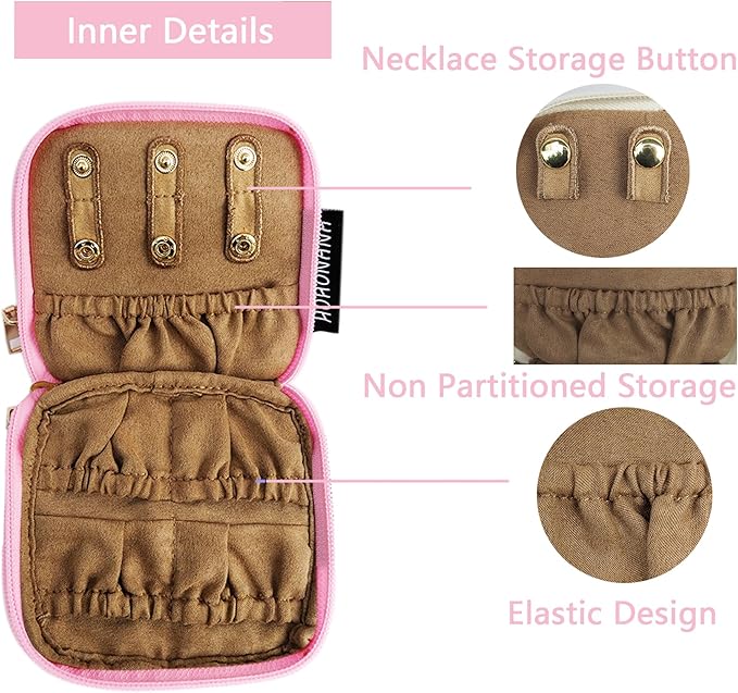 Travel Jewelry Case Small Jewelry Organizer Purse Jewelry Bag Women Christmas Gifts Jewelry Purse for Bracelet Rings Earring Necklace