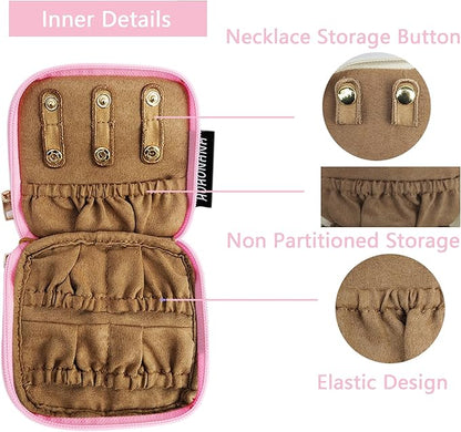 Travel Jewelry Case Small Jewelry Organizer Purse Jewelry Bag Women Christmas Gifts Jewelry Purse for Bracelet Rings Earring Necklace