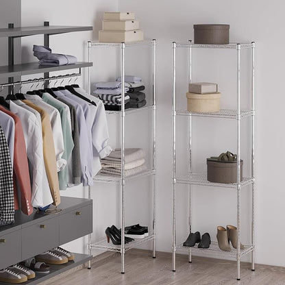 14" Deep x 24" Wide x 74" Height Wire Shelving Kit | 4-Tier | NSF Commercial Storage Rack Unit