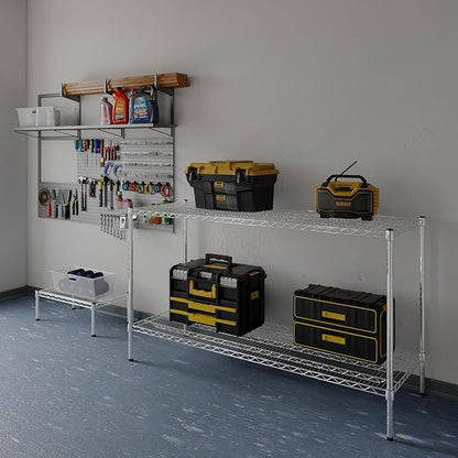 21" Deep x 60" Wide x 34" Height Wire Shelving Kit | 2-Tier | NSF Commercial Storage Rack Unit