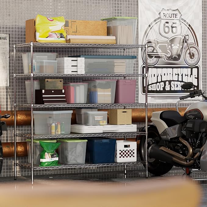 24" Deep x 60" Wide x 64" Height Wire Shelving Kit | 5-Tier | NSF Commercial Storage Rack Unit