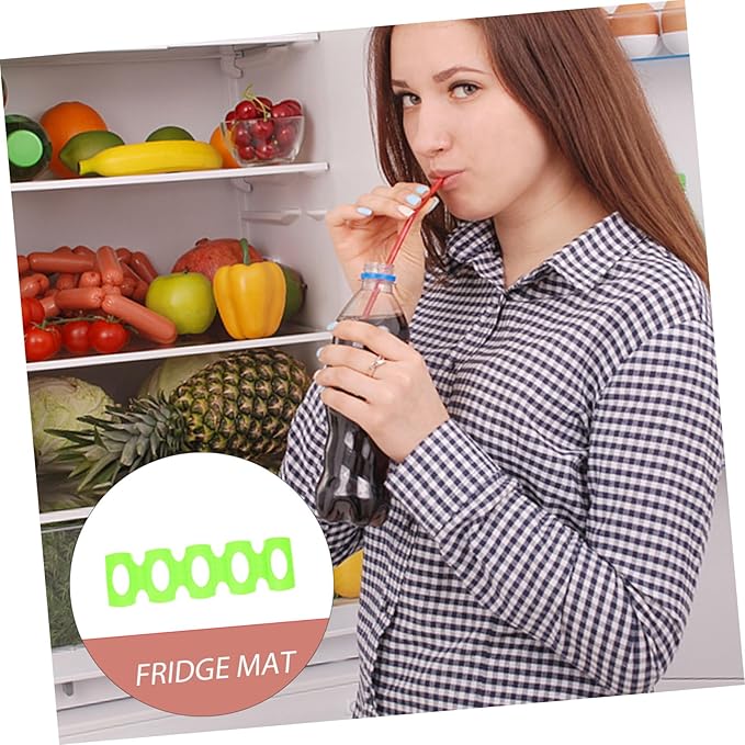 Amosfun 4pcs Refrigerator Beer Holder Beer Bottle Stacking Mat Beverage Rack for Fridge