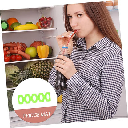 Amosfun 4pcs Refrigerator Beer Holder Beer Bottle Stacking Mat Beverage Rack for Fridge