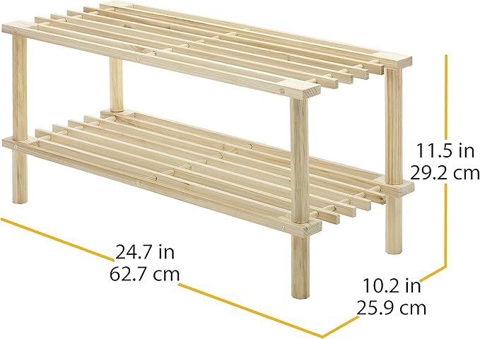 Whitmor 2 Tier Wood Household Shelves (6026-3562)