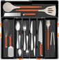 Spaclear Expandable Large Silverware Organizer - BPA-Free Food-Safe Utensil Drawer Organizer Adjustable Kitchen Drawer Organizer Flatware Cutlery Tray, Classified Storage for Spoons Forks Knives
