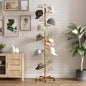 Freestanding Hats Rack Stand with 25 Customizable Circular Hooks Metal Hat Rack Hats Tree Organizer Rack Display Standing Floor Hat Stand for Home Store Commercial, Gold