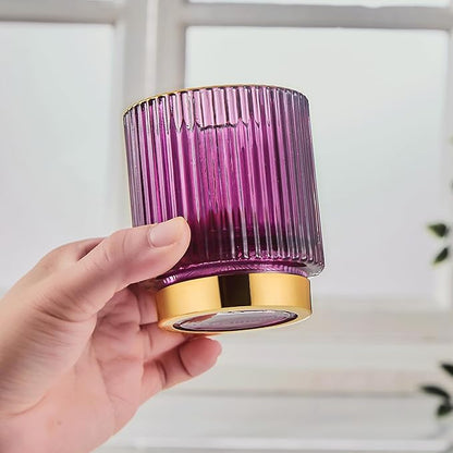 Makeup Brush Holder Organizer,Toothbrush Holders,Desk Pen Pencil Holder,Multifunctional Vintage Glass Brush Cup(A3-31-US)