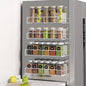 Mystozer 4 Pack Magnetic Spice Rack Organizer, Space Saver for Refrigerator and Microwave Oven, Metal Fridge Shelf Seasoning Rack Magnetic Fridge Organizer Magnet Shelf(White)