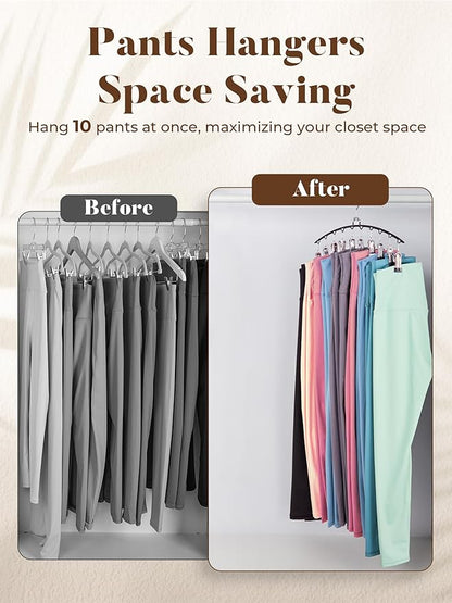 HOUSE DAY Bra Hangers 2 Pack & Legging Organizer 2 Pack w/20 Clips Holds 20 Leggings