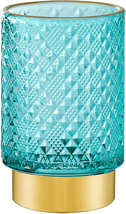 Makeup Brush Holder Organizer,Toothbrush Holders,Desk Pen Pencil Holder,Multifunctional Vintage Glass Brush Cup（A45-6-US）