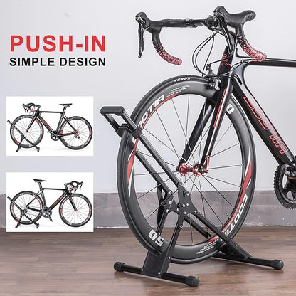 CHEPARK Bike Floor Stand Rack- Indoor Bike Stand for Garage/Home - Bike Storage Bicycle Parking Rack Fit 20”-29” Mountain Road Bikes (2 Bike Rack)
