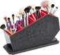 Gothic Coffin Decor Makeup Brush Holder,Spooky Witchy Gifts for Women,Skull Cosmetic Display Cases,Goth Decor Pen Holder, Vanity, Desk, Office Organizer for Mothers Day Bedroom Bathroom (Red)