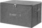 ANMINY Storage Bins with Zipper Lids 36 Qt Lidded Fabric Storage Boxes Baskets Cubes with Handles Collapsible Washable Cotton Linen Closet Shelf Clothes Organizer Containers - Gray, Large