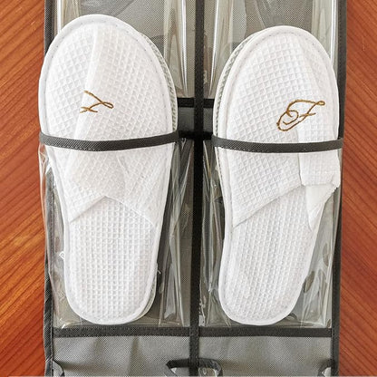 Closet Shoe Organizer Behind Door Hanging Closet Kids Shoe Rack with 12 Clear Large Pockets (12 Pockets-Grey)