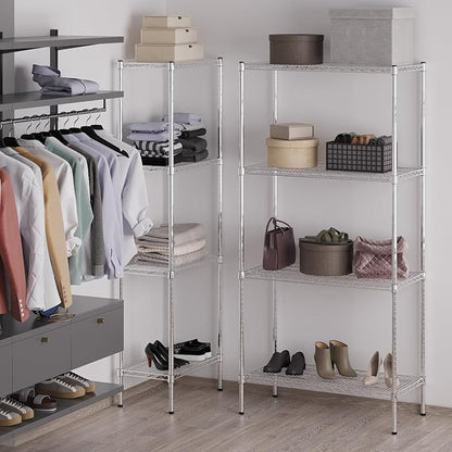 18" Deep x 36" Wide x 74" Height Wire Shelving Kit | 4-Tier | NSF Commercial Storage Rack Unit
