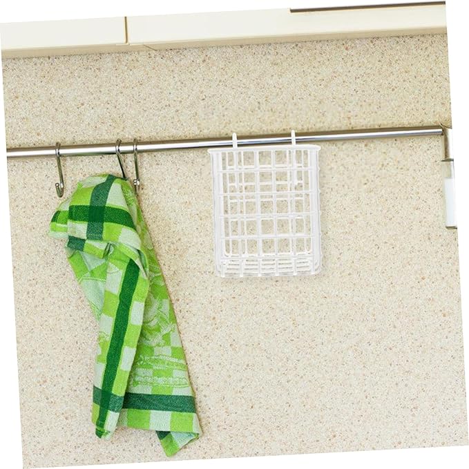 OUNONA 2pcs over The Door Storage Basket Wire Basket Decor Iron for Kitchen Organizer