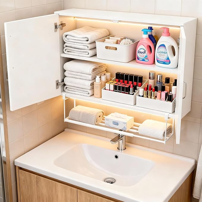 eygeufg Expandable Shoe Rack Organizer – Hanging Adjustable Shoe Rack for Closet & Under-Cabinet Storage Shelf, Ideal for Kitchen, Bedrooms, Laundry Rooms (White, 2 Pcs)