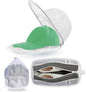 Hat Washer Cage Set – Baseball Cap Washer for Washing Machine or Dishwasher, Protects Flat & Curved Hats, 1 Pack White + Shoe Washing Machine Bag (Grey) & Mesh Laundry Bag