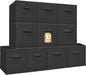 STORAGE MANIAC Storage Cubes, 11 Inch Collapsible Storage Bins with Handles, 10 Pack Fabric Foldable Bins for Organization, Durable Storage Bins for Closet, Shelves, Offices, Toys, 10-Pack Black