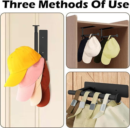 Hat Rack,for Doors, Closet ，Hat Organizer for Wall，Cap Hanger for Baseball Caps ，Closet Organization ，Hat Organizer