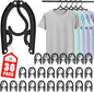 36 PCS Travel Hangers - Cruise Ship Essentials Portable Folding Clothes Hangers Travel Essentials Foldable Clothes Drying Rack for Travel (Black)