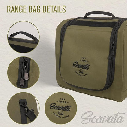 SCAVATA Large Hat Bag for Baseball Caps, Hat Organizer Bag for Traveling & Storing Snapback Cap, Portable Hat Carrier Holder Case for 20-24 Caps (Armygreen)