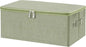 ANMINY Storage Bins with Zipper Lids 13 Qt Lidded Fabric Storage Boxes Baskets Cubes with Handles Collapsible Washable Cotton Linen Closet Shelf Clothes Organizer Containers - Green, Small
