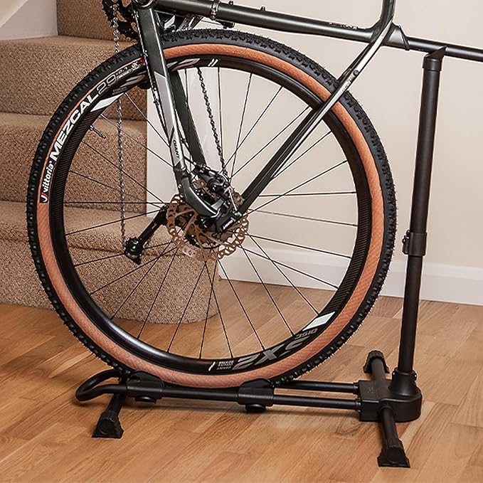 PRO BIKE TOOL Vertical Upright Bicycle Floor Stand - Freestanding Indoor Bike Storage Rack for Garage or Apartment - No Drill - Compatible with Tire Widths of up to 2.3" and Wheel Sizes up to 29"