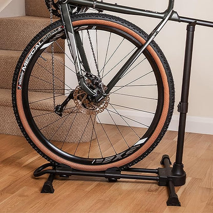 PRO BIKE TOOL Vertical Upright Bicycle Floor Stand - Freestanding Indoor Bike Storage Rack for Garage or Apartment - No Drill - Compatible with Tire Widths of up to 2.3" and Wheel Sizes up to 29"