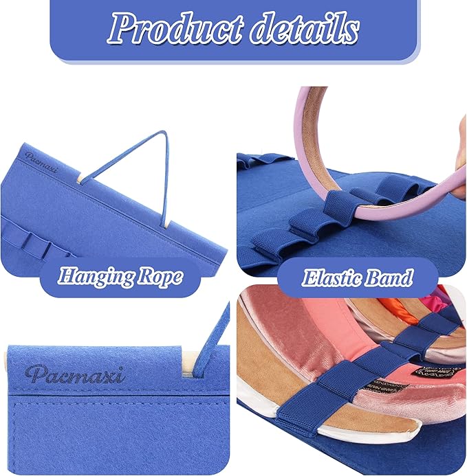 Hanging Headband Holder For Girls,Felt Headband Organizer Headband Storage Holder Organizer For Headband (Without Headbands) (Blue)