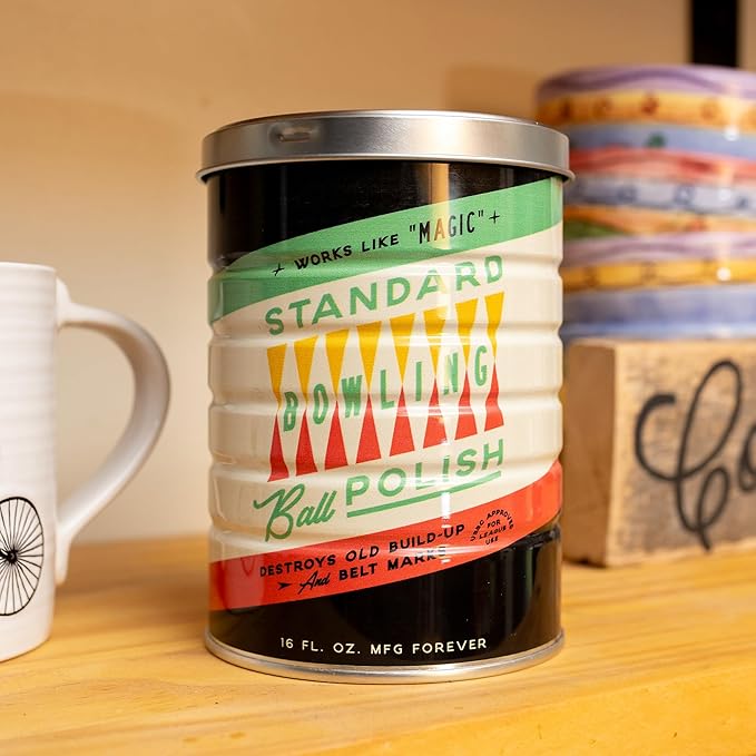 Retro Tin Can, Studio MPLS Designs, Collectable, Peel & Stick Valved End with Metal Lid, 8-12oz (4.0625 x 5.5 in) (Magic in a Can Design)