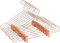 10Pack Koobay 16.5" Metal Hook Wire Rose Gold Copper Hangers with Clips Clothes Stroage Coat Hangers