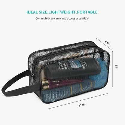 REDSINDA Mesh Shower Caddy Bag for Bathroom Gym Camping Portable Travel Mesh Toiletry Bag for Women Men