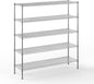 18" Deep x 60" Wide x 64" Height Wire Shelving Kit | 5-Tier | NSF Commercial Storage Rack Unit