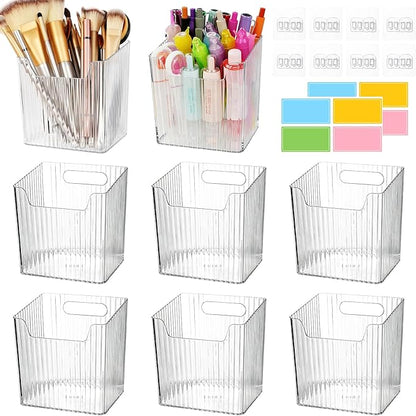 8 Pcs Plastic Cabinet Door Organizer, Adhesive Clear Wall Mount Storage Bins, Acrylic Cabinet Door Storage Baskets, Organizers Hanging Holder Shower Caddy for Bathroom Kitchen Makeup Pantry