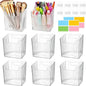 8 Pcs Plastic Cabinet Door Organizer, Adhesive Clear Wall Mount Storage Bins, Acrylic Cabinet Door Storage Baskets, Organizers Hanging Holder Shower Caddy for Bathroom Kitchen Makeup Pantry