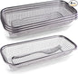 LELE LIFE 4Pcs Silverware Organizer Utensil Organizer, 18/8 Stainless Steel Mesh Kitchen Drawer Organizer, Raised Bottom Flatware Cutlery Organizer in Drawer, Silverware Tray Holder
