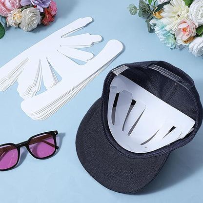 15pcs Baseball Cap Inserts for Shape, Hat Insert to Keep Shape, Universal Hats Inserts to Keep Shapes for Fitted Caps Ball Sports Caps and Home Store Display Stand White