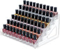 6-Tier Clear Acrylic Nail Polish Storage, Holds 48-96 Bottles, Multi-Purpose Nail Polish Rack, Sunglasses, Essential Oils and Cosmetics
