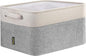 BALEINE 1 Pack Fabric Closet Storage Bins for Shelves, Linen Closet Organizers and Storage, Decorative Baskets for Organizing, Shelf, Clothes, Home, Office (Grey, 12"x8"x8")