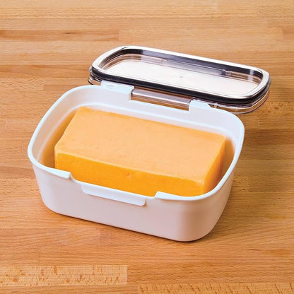 ProKeeper Progressive International Prepworks Mini Deli Air Tight Silicone Sealed Food Storage Container with Clear Dry Erase Compatible Lid, 5.75 Inches Long