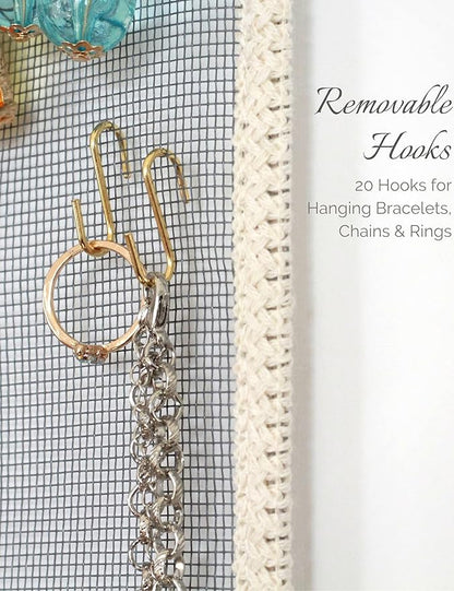 Heesch Earring Organizer Holder Display Wall Mount Hanging Jewelry Stud Earrings Necklaces Holder for Women Girls Hair Clips Hanger