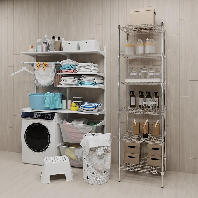 24" Deep x 24" Wide x 74" Height Wire Shelving Kit | 6-Tier | NSF Commercial Storage Rack Unit