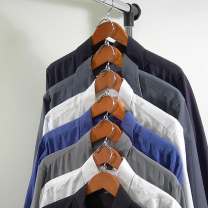 Proman Products - Kascade Hangers, Space Saving Hangers, Customize Your Closet Organization (Walnut, 50-Pack)